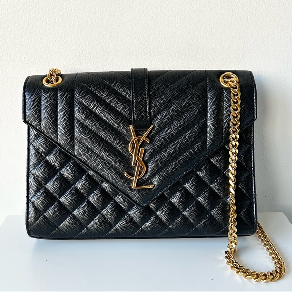 Yves Saint Laurent Handbags - YSL Medium Envelope Triquilt Flap Bag